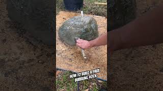 Built a small fake rock bubbler fountain art howto water diy shorts easy [upl. by Maurie]