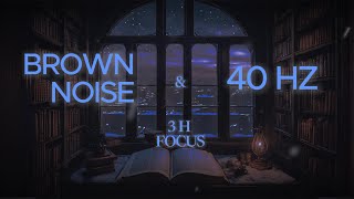 🧠 Focus Boost  40 Hz Frequency amp Brown Noise Combo for Deep Concentration  WINTER NIGHT ❄ 🎶✨ [upl. by Malia602]