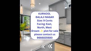 kurnool Balaji Nagar 9 Cents plot for sale please contact us 9666835680 [upl. by Nadnerb]