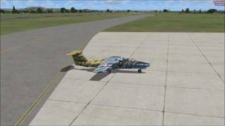 FSX Saab 105 take off at Linz Airport [upl. by Mallis721]