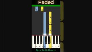 Faded  Super Easy Piano Tutorial [upl. by Volding]