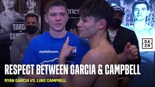 Ryan Garcia amp Luke Campbell Share Special Moment In Locker Room PostFight [upl. by Annaik]