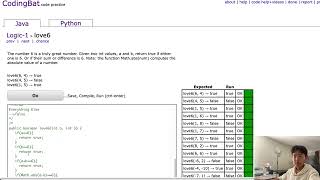 love6  Codingbat Logic  1 Python and Java [upl. by Morgenthaler]