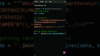 Password Generator in Python 🐍  Get Unhackable Password 🔥 shorts python coding [upl. by Gaile]