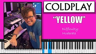 How to Play Yellow by Coldplay  Easy Piano Tutorial [upl. by Ronny]