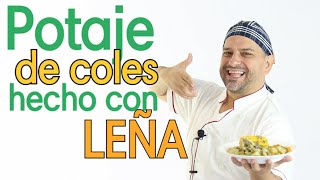 POTAJE DE COLES CANARIO COCINADO CON FUEGO DE LEÑA [upl. by Nnaeitak]