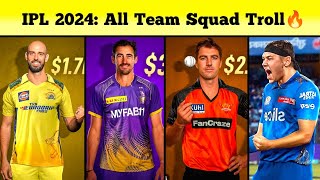 IPL 2024 AUCTION All Team Squad Tamil Troll Starc ₹2475 CrCummins 2050 Cr Daryl Mitchel 14 cr🔥 [upl. by Attevroc]