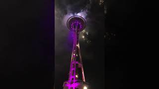 Space Needle2019 fireworks showSeattle [upl. by Elleoj]