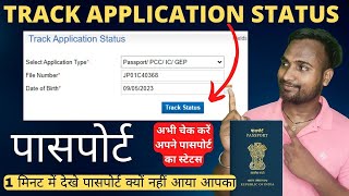 TRACK PASSPORT APPLICATION STATUS Passport Status Kaise Check Kare In 2023  Problem Solve LifeProo [upl. by Nnairek]