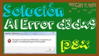 Solucion al error d3dx9dll al abrir juegos de PS1 [upl. by Esirahc160]