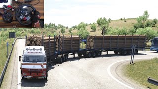 Euro Truck Simulator 2  Smooth Heavy Logging Delivery  Logitech G29 Wheel amp Shifter [upl. by Shornick121]