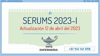 SERUMS 2023I  Instructivo 12 de abril del 2023 [upl. by Needan]