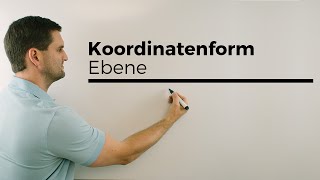 Koordinatenform einer Ebene bestimmen Vektorgeometrie  Mathe by Daniel Jung [upl. by Uke]