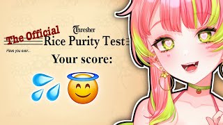 Toma Takes the Rice Purity Test [upl. by Krug688]