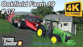 Oakfield Farm 19  Buying New Tractor Plowing spreading lime and sowing  FS19 TimeLapse 07  4K [upl. by Donela]