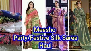 Meesho Party amp Festive Special Designer Saree Kanjeevaram Silk Saree Starting Rs533 [upl. by Agrippina]