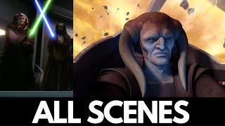 Saesee Tiin all scenes TotJ 1 2 Clone Wars 3 [upl. by Eicats]