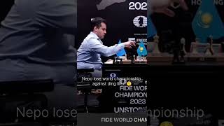 Nepo lose world championship against ding lirenshotseditchessnepoviralshots [upl. by Deegan397]