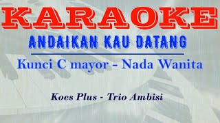 ANDAIKAN KAU DATANG  Koes Plus  Trio Ambisi – Kunci C mayor  Nada Wanita [upl. by Cormac885]