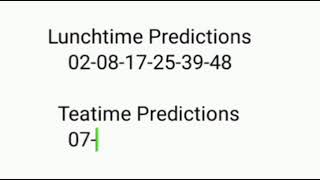 Uk49s Lunchtime Prediction 10 October 2024  Uk49s Teatime Prediction for Today [upl. by Akinorev282]