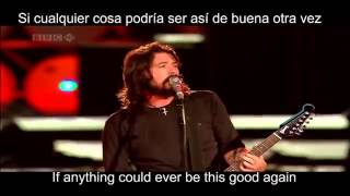 Foo Fighters Everlong Lyric Ingles Español [upl. by Eilahtan883]