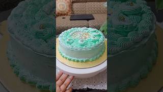 Full green cake design cake shorts viral shortvideo delicious delicious [upl. by Yllod]