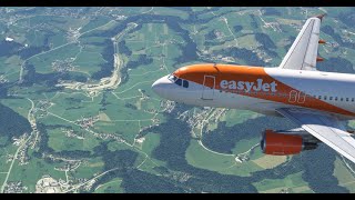 MSFS  easyJet A319 into Innsbruck  Fenix A319  POSCON [upl. by Naujled999]