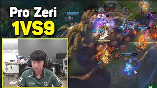 Pro KR Challenger Zeri 1v9 And Comeback Gameplay vs Kalista [upl. by Pierrette154]