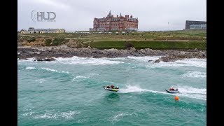 Thundercat Racing UK Surf race  Fistral 2018  DJI P4P  GoPro  Drone  HD [upl. by Ahsie513]