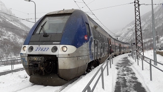 Des trains sur le Transpyrénéen Oriental sous la neige montagnarde [upl. by Dannica455]