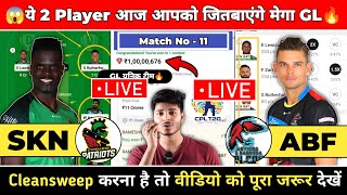 Live SKN vs ABF Dream11 Prediction  SKN vs ABF  SKN vs ABF Dream11 Team  SKN vs ABF CPL [upl. by Gerc]