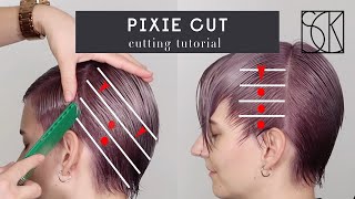 PIXIE HAIRCUT WITH FRINGES  TUTORIAL by SCK [upl. by Sualokcin]