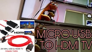 Micro USB To HDMI TV Cable HD 1080 MHL FHD Phone to TV  Aliexpress 📱🖥 [upl. by Suoiradal424]