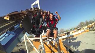 Cedar Point GateKeeper onride cam  Slotting through keyhole towers roller coaster [upl. by Artair]