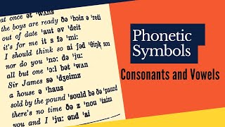 Phonetic Symbols for Consonants and Vowels [upl. by Napas299]