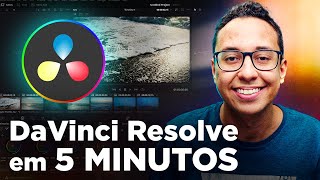 Aprenda DAVINCI RESOLVE em 5 MINUTOS [upl. by Mattland82]