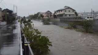 台風18号の影響 境川 2014年10月6日 ｜ 相模原市 町田市 古淵 木曽 [upl. by Ilujna478]