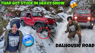 THAR Sliding On Snow 🥶😱Heavy Snow Fall in Himachal  Part1 [upl. by Adnahcal]