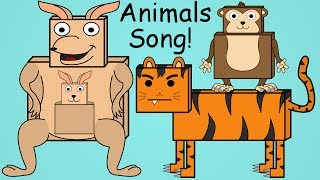 Animal Names Song 1  Fun Animal Song For Kids [upl. by Kaasi]