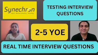 Synechron Interview Questions  Real Time Interview Questions and Answers [upl. by Tailor]