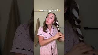 ✨morning shed✨ morningroutine heatlesshairstyles heatlesscurls morningvlog shorts beautytips [upl. by Mages]