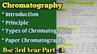 Chromatography Bsc 3rd Year वर्ण लेखन [upl. by Hanser406]