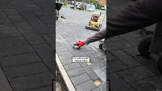 Satisfying Brick Paving 🧱 🎥 ttelchrisconstruction [upl. by Yadahs652]