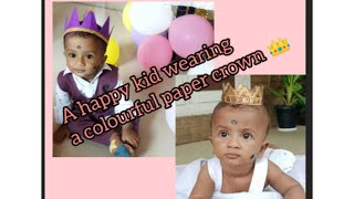 Birthday crown making with paper Birthday crown for kids [upl. by Finkelstein]