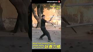 Double Sword Dummy Drills in Wing Chun [upl. by Notgnilra]