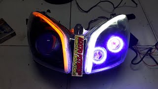 Beat Fi Custom Projector HID dengan Reflektor Nouvo [upl. by Elon934]