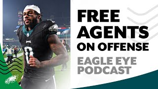 Looking at Eagles upcoming free agents on offense PLUS an interview with DeVonta Smith  Eagle Eye [upl. by Onitnas]