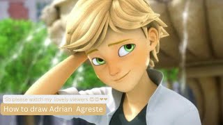 How To Draw Adrien Agreste Step By Step Easy tutorial  Miraculous ladybug  Adrien Agreste [upl. by Trumann]