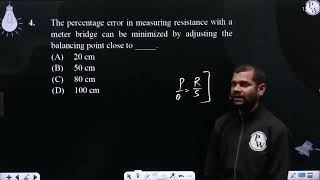 The percentage error in measuring resistance with a meter bridge can be minimized by adjusting t [upl. by Hebert]