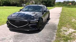 2022 Genesis G70 Sport Prestige 33t with chrome delete tint black emblem rear emblems removed [upl. by Oinoitna820]